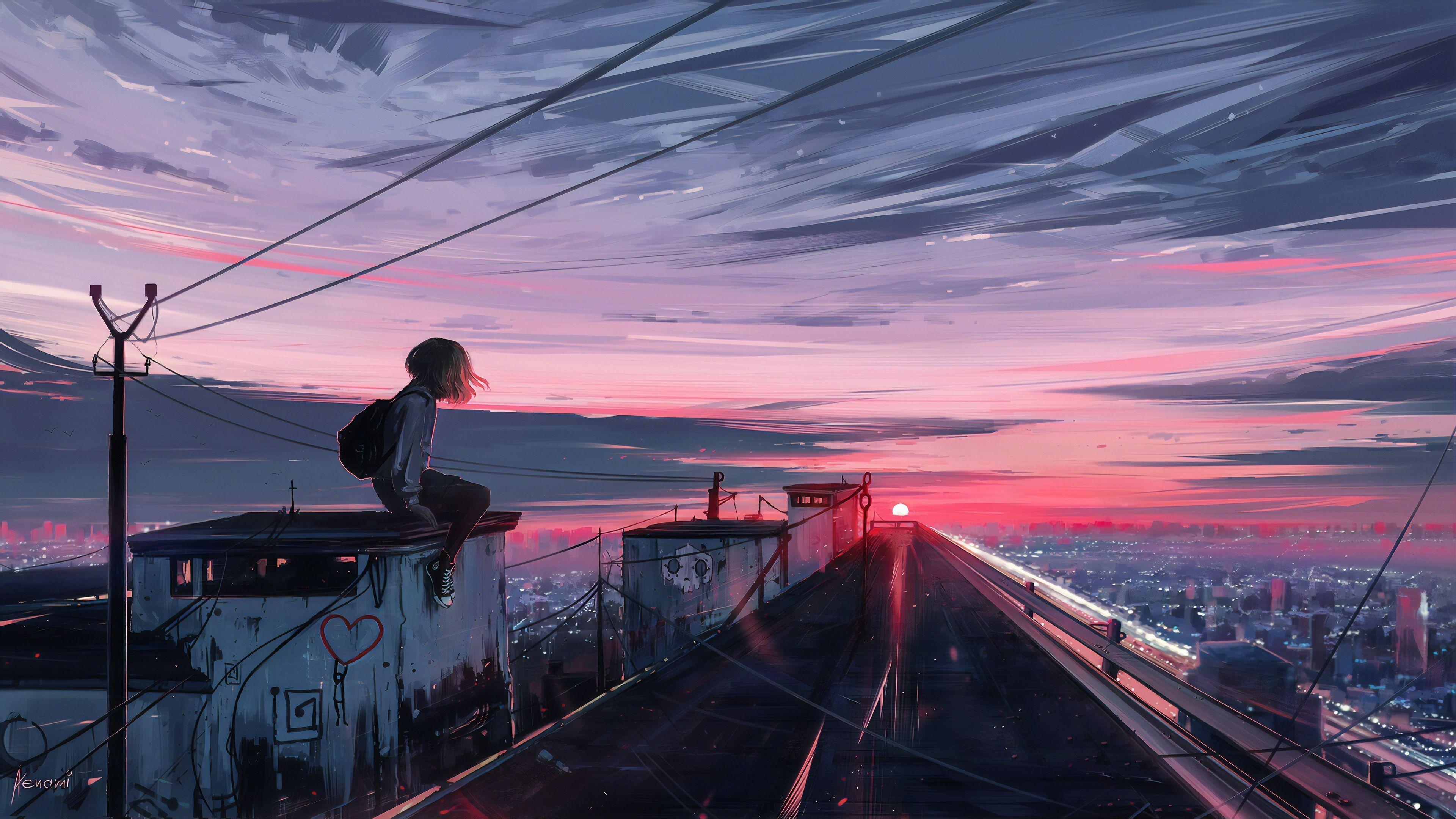 Anime Sunset X R Wallpaper