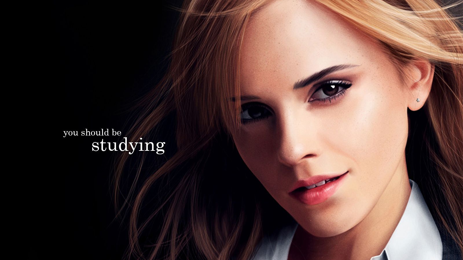 Emma Watson You Should Be Studing HD Wallpaper