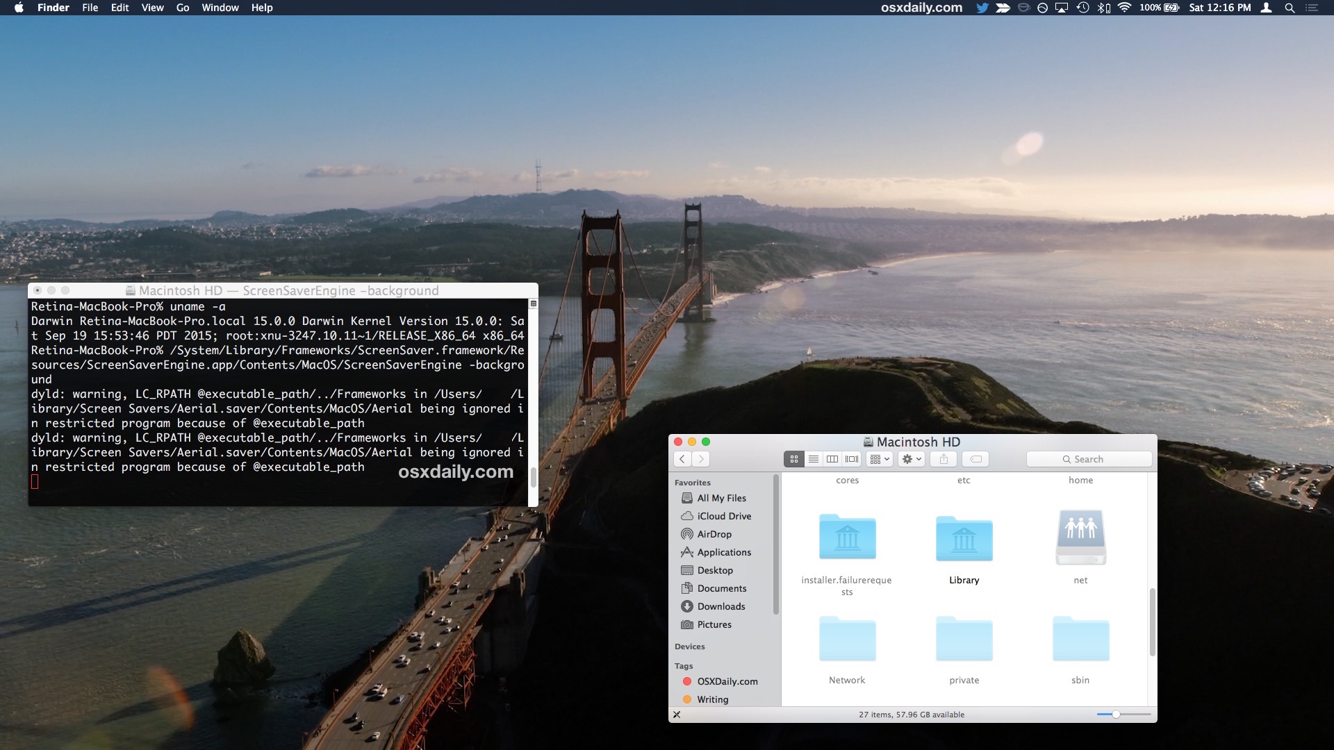 Set A Screensaver As Desktop Wallpaper In Mac Os X