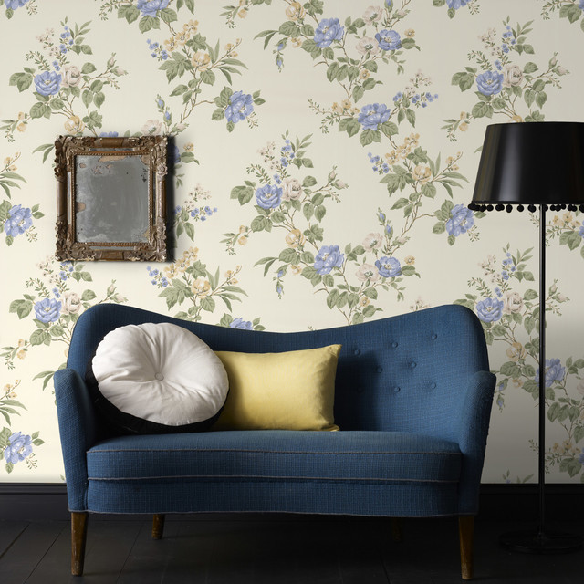 Garden Buttermilk Blue Modern Wallpaper By Graham Brown