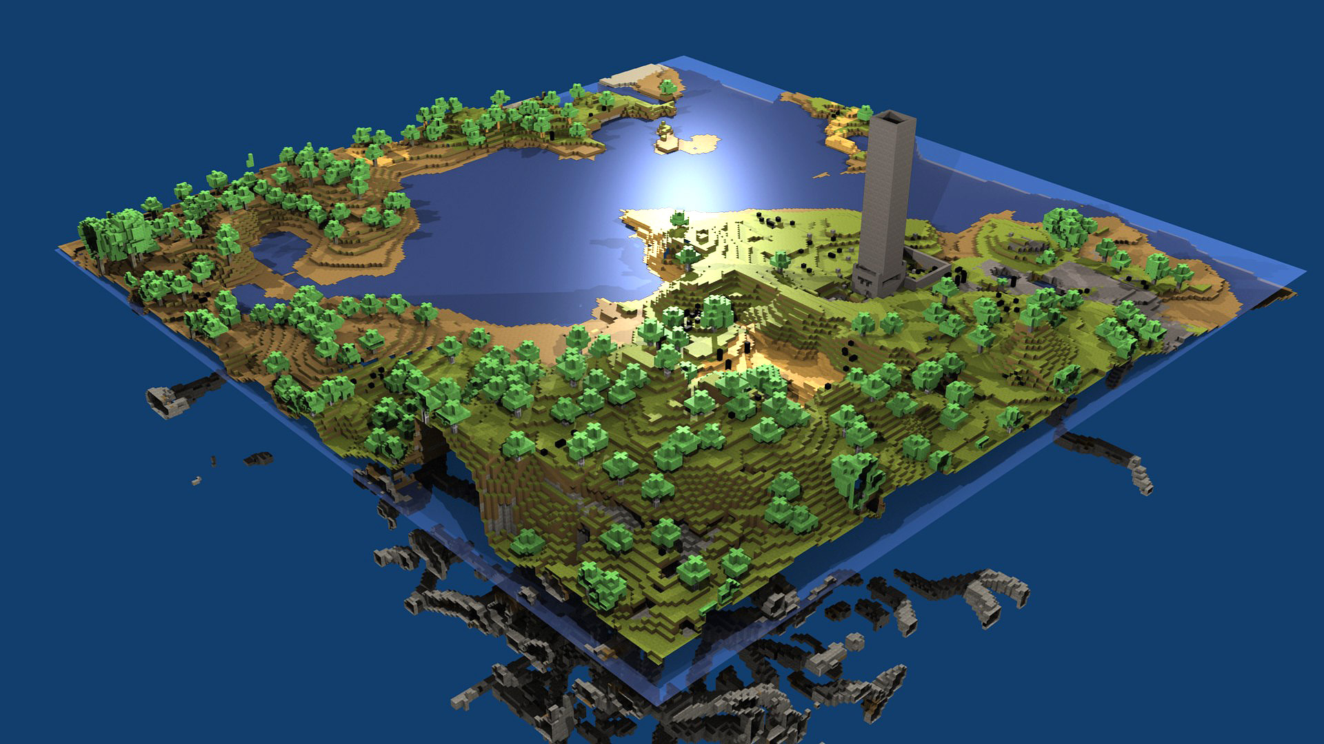 Minecraft World Wallpaper Myspace Background