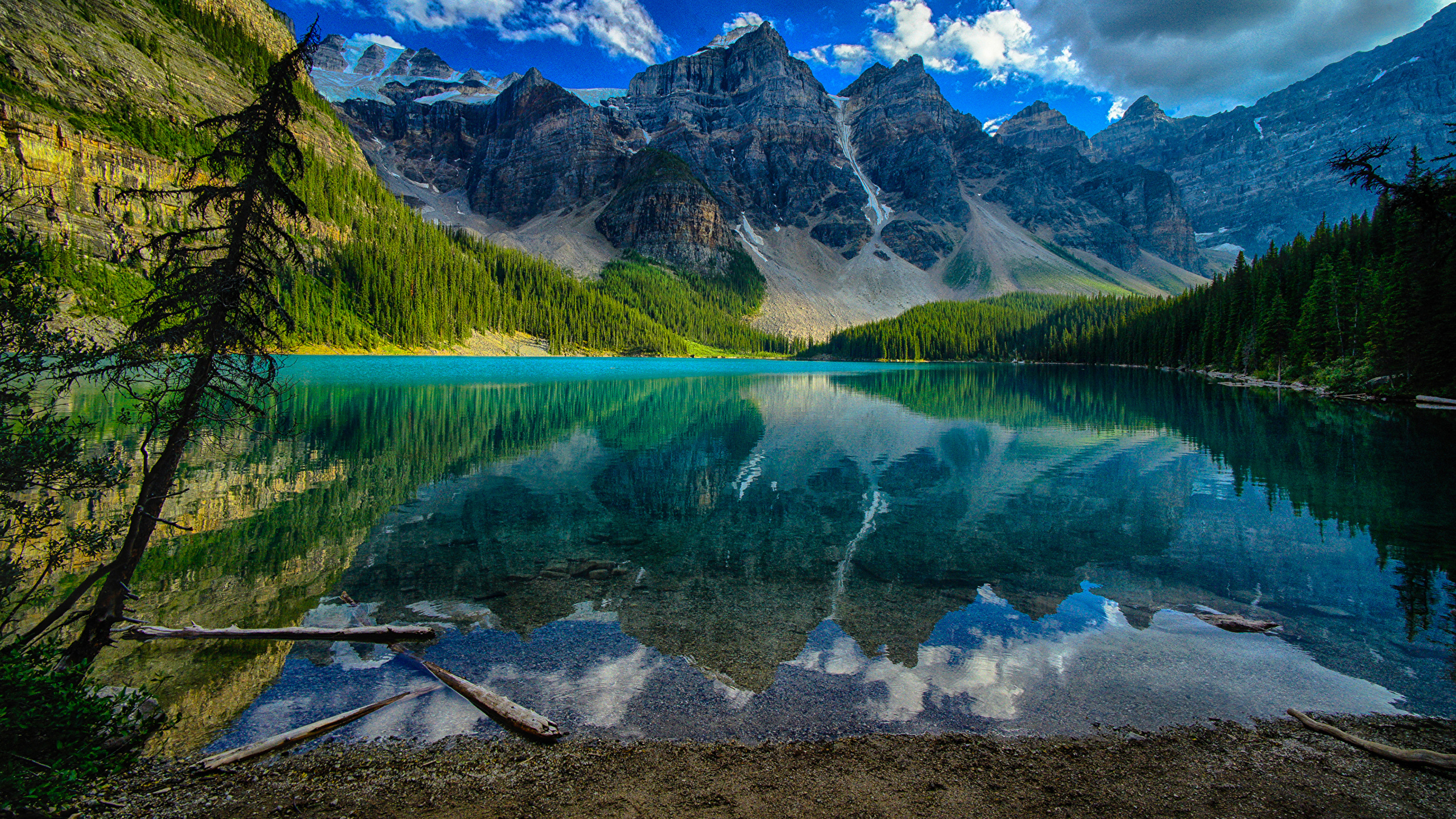 Desktop Wallpaper Banff Canada Lake Moraine Nature