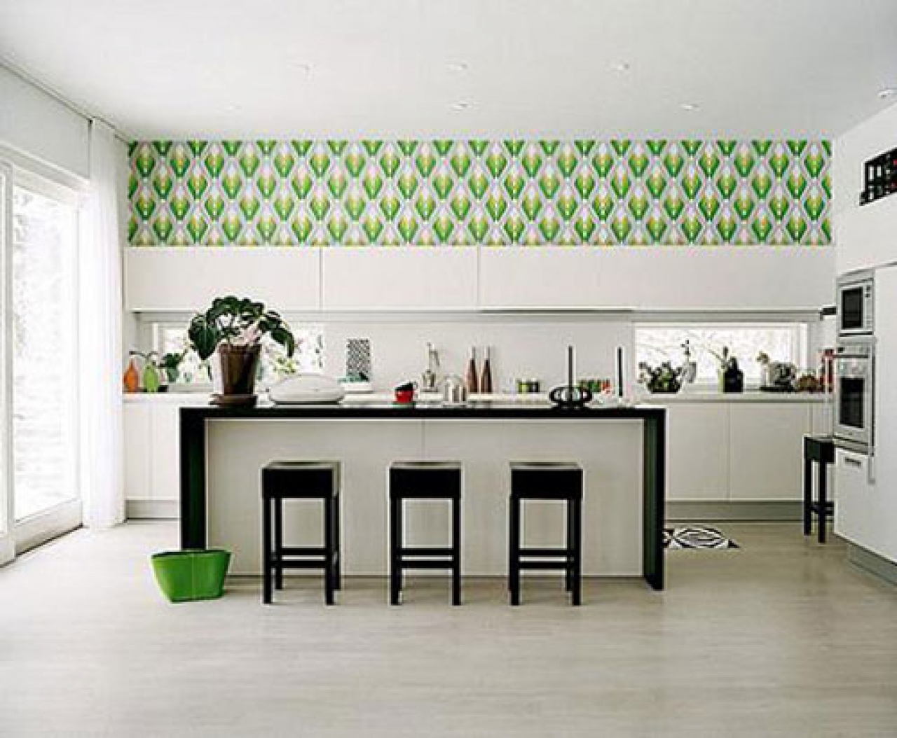 Modern Wallpaper For Kitchen Grasscloth