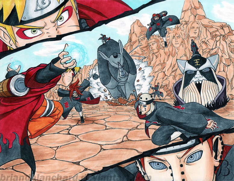 Naruto vs Pain by BrianDBlanchard on