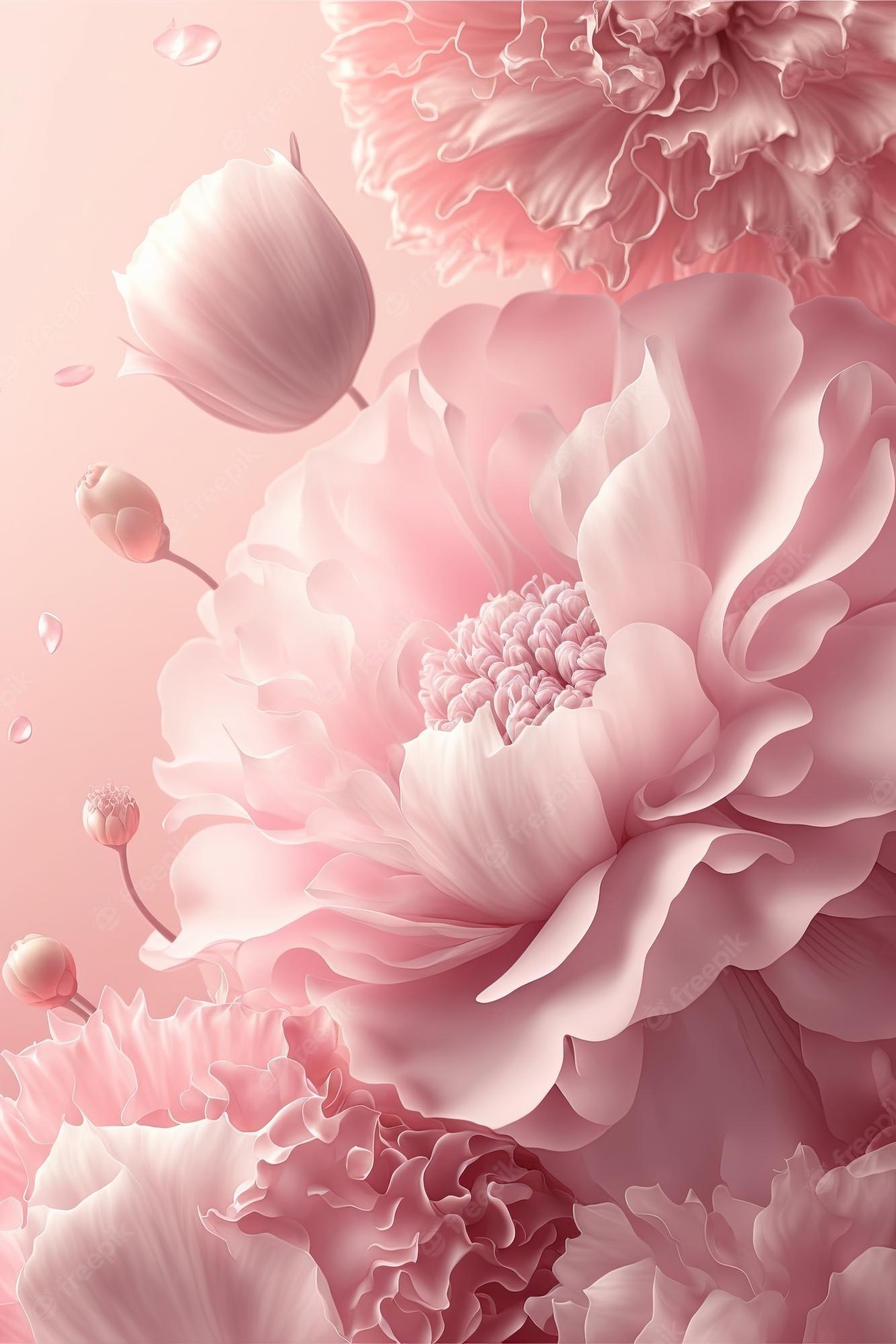 Premium Photo Delicate Romantic Pastel Pink Background With