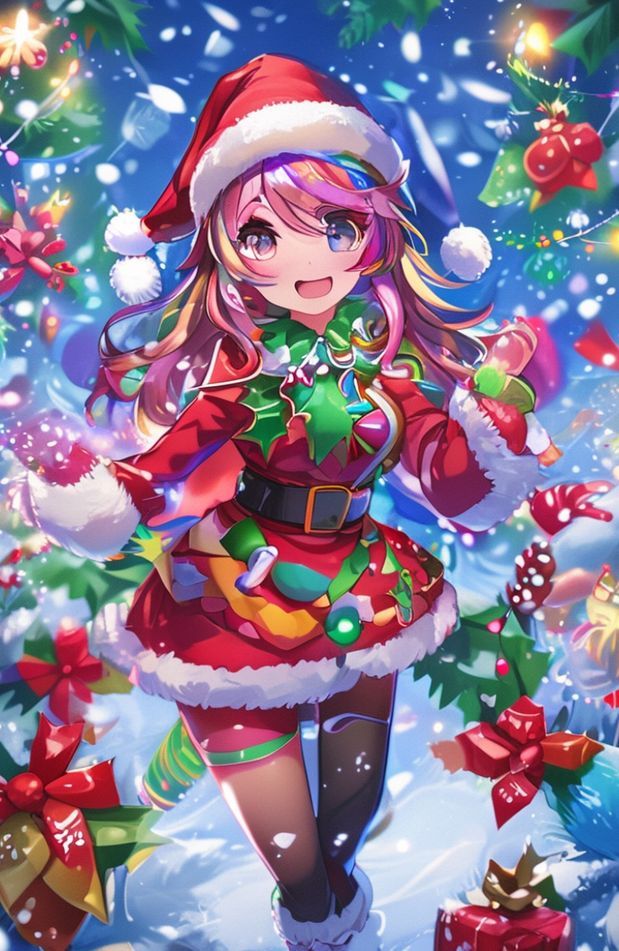 Gacha Christmas Girl Wallpaper