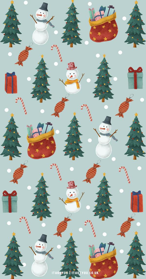 Christmas Wallpaper Ideas Presents Snowman