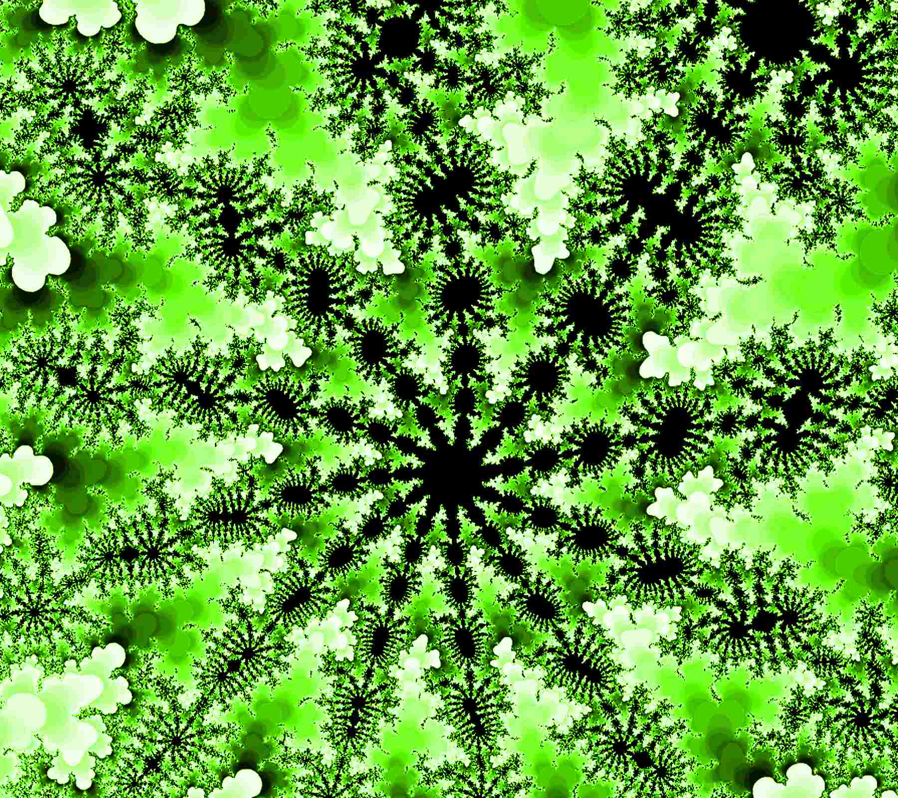 Lime Green Mandelbrot Fractal Background