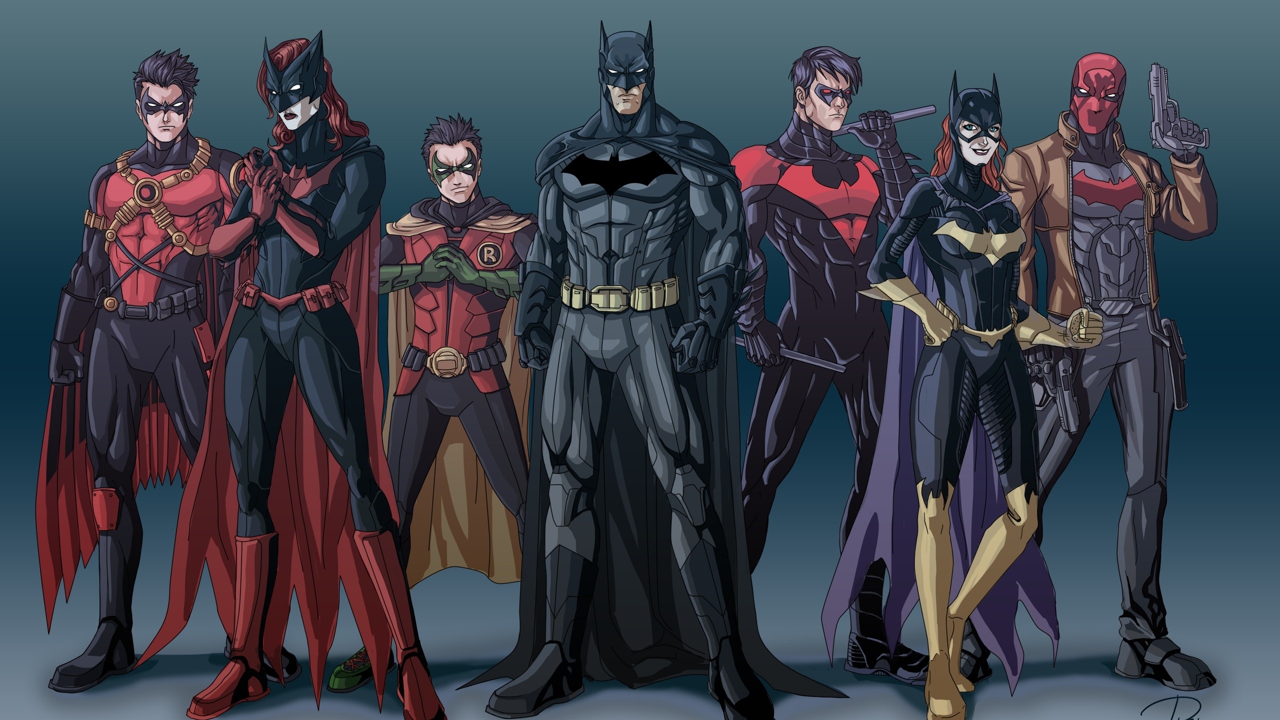 Nightwing Batwoman Red Hood Wallpaper HD