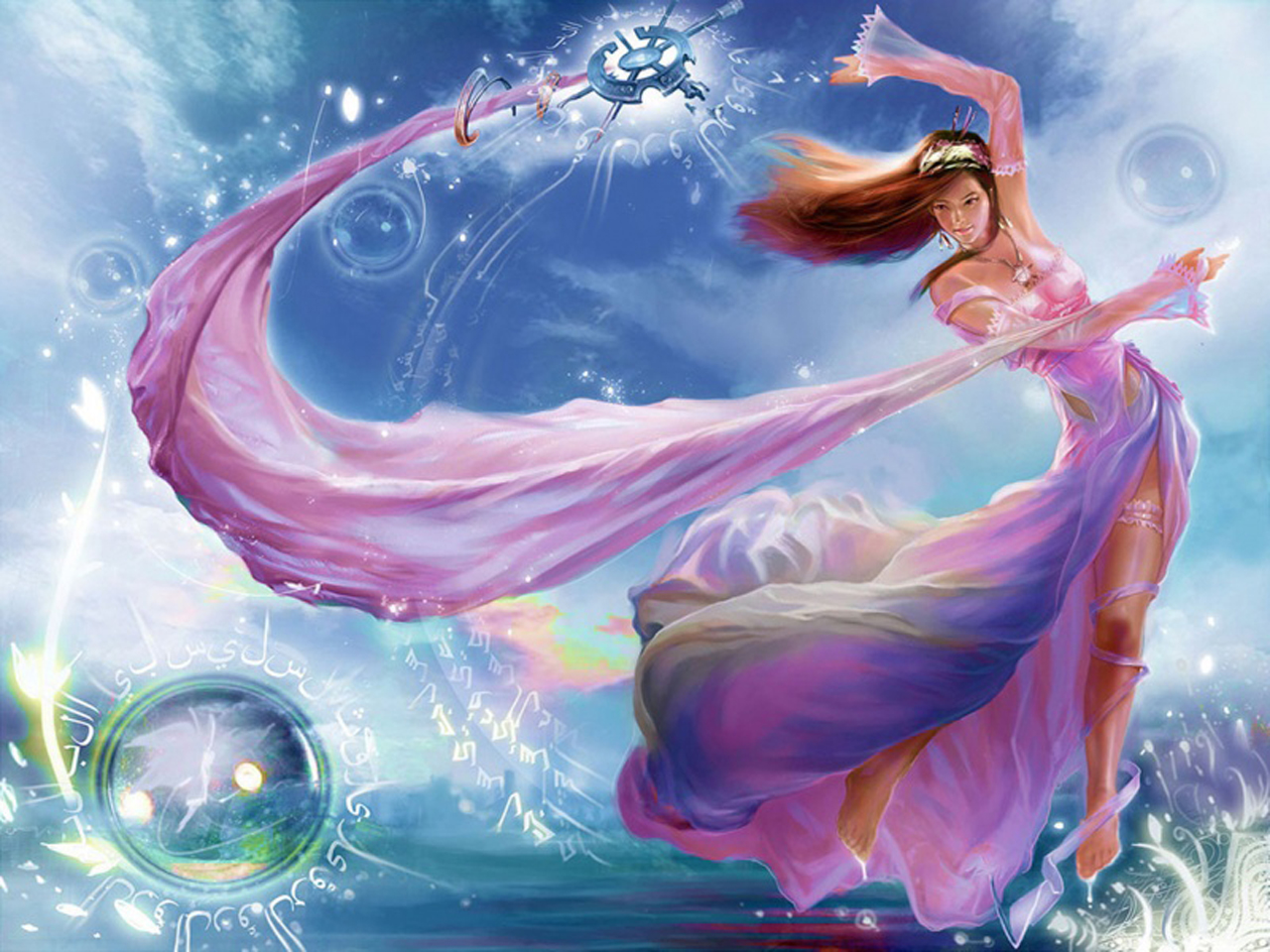 Pink Fantasy Princess Wallpaper Background