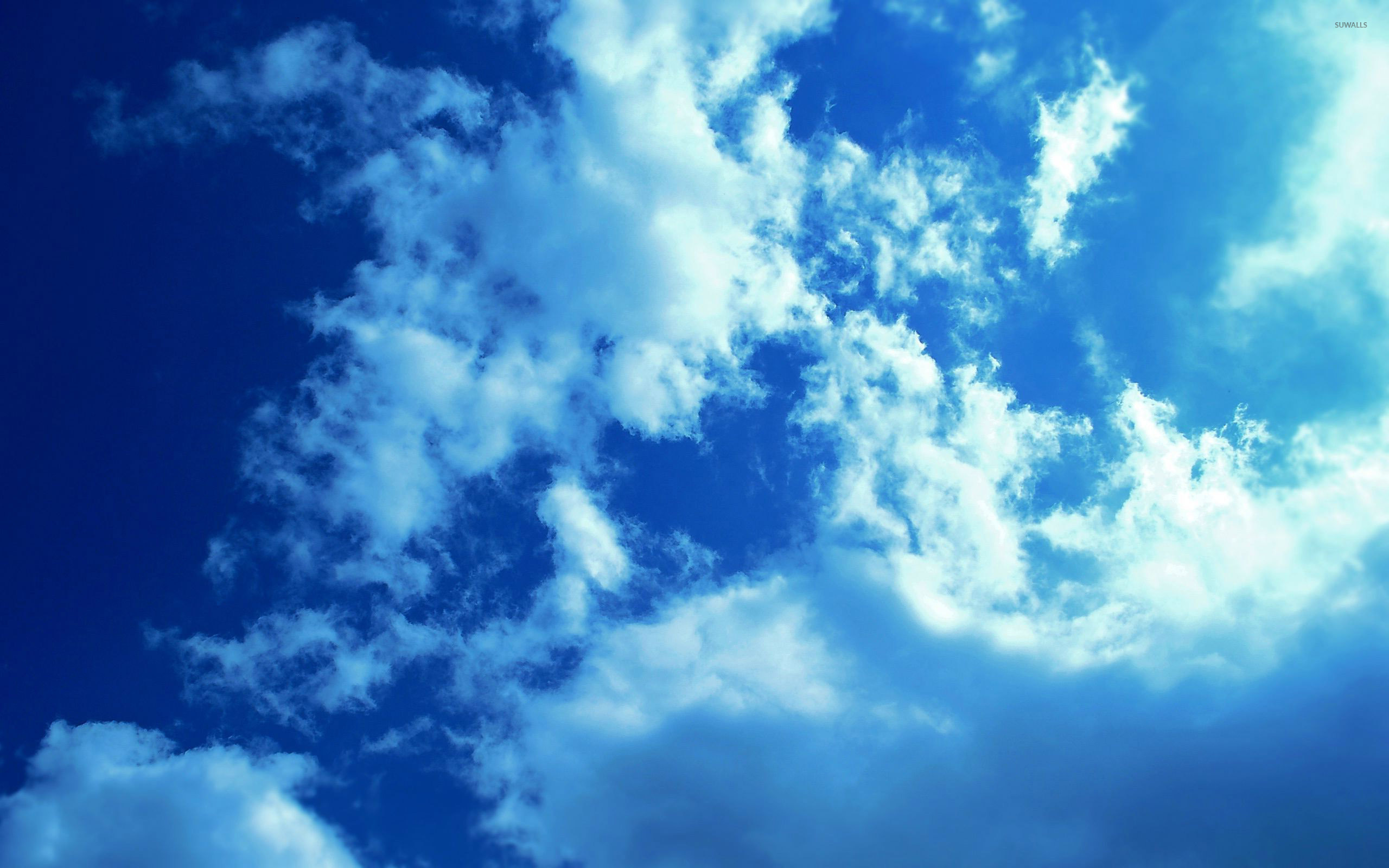 White Clouds And Blue Sky Wallpaper
