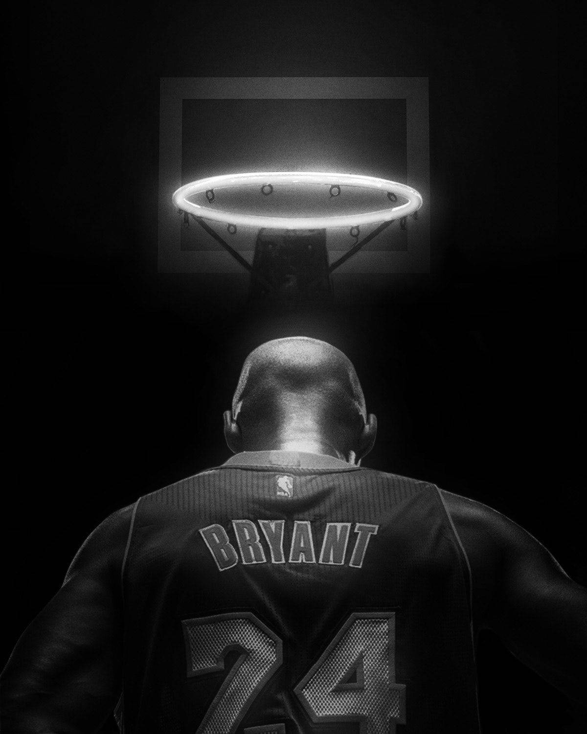 Black And White Aesthetic Kobe Bryant Image Wallpaper