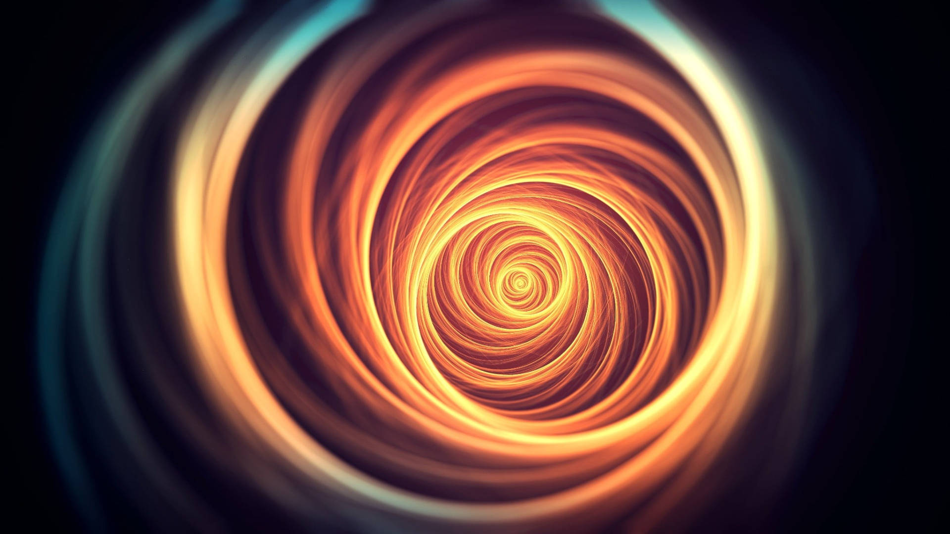 Download Orange Circle Spiral Wallpaper