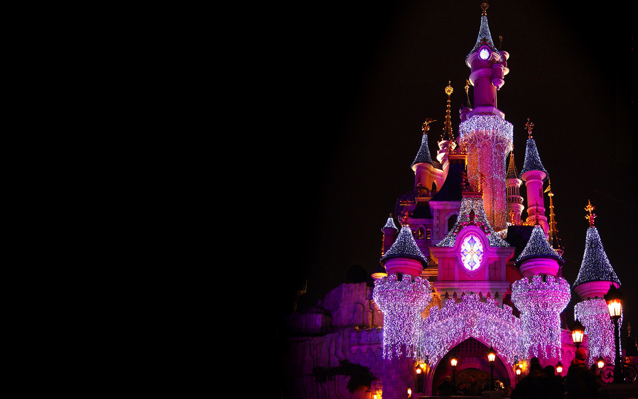 Misc Disney S Cinderella Castle By Night Desktop
