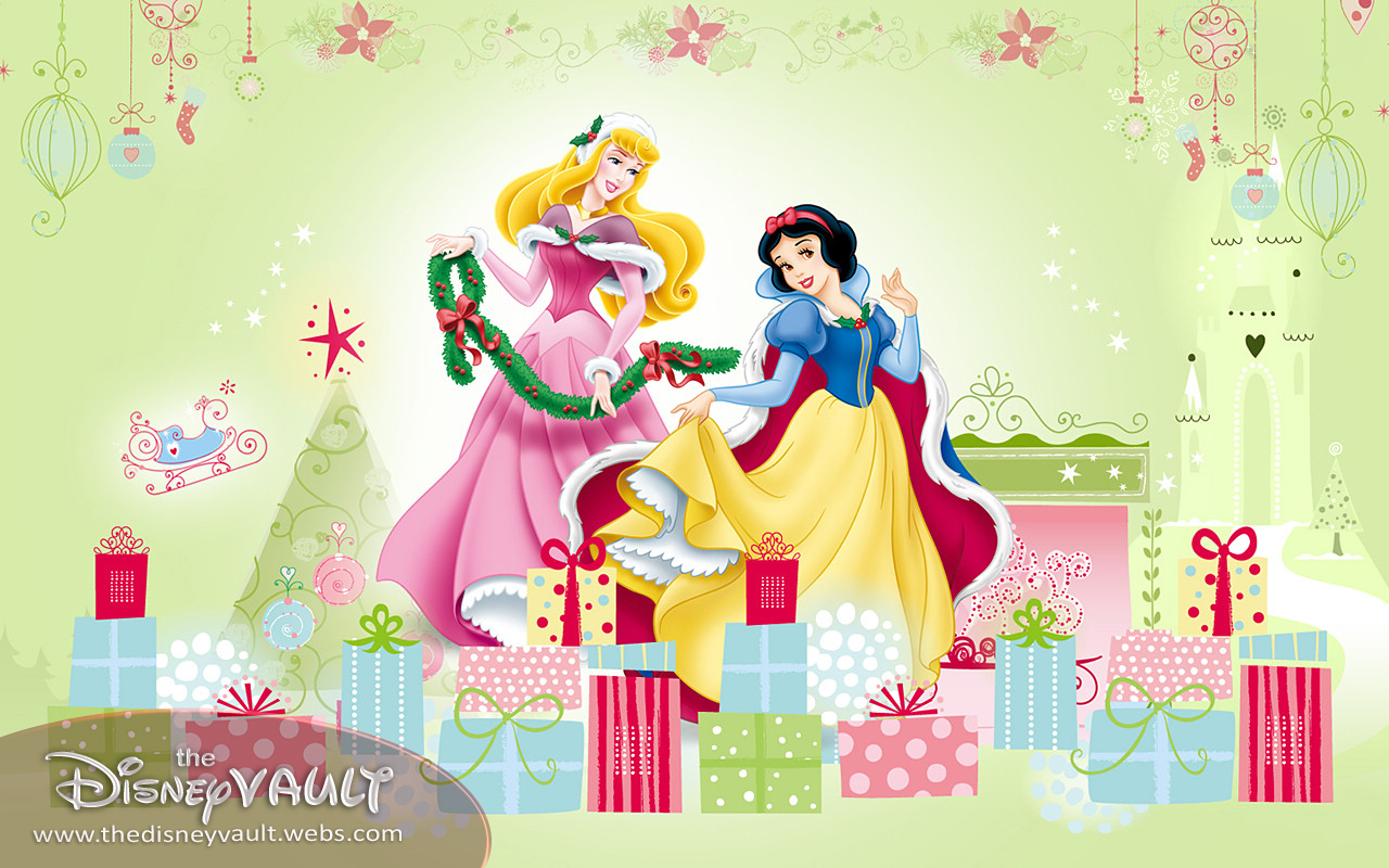 Xmas Disney Princess Wallpaper