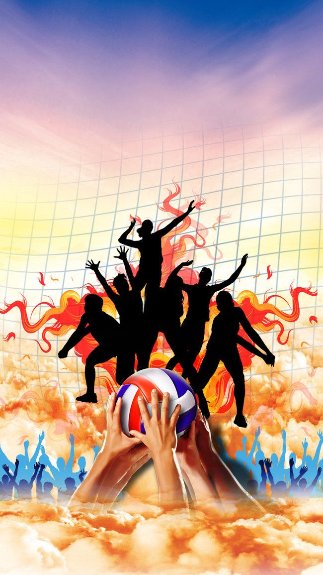 Volleyball Poster Background Material Pattama