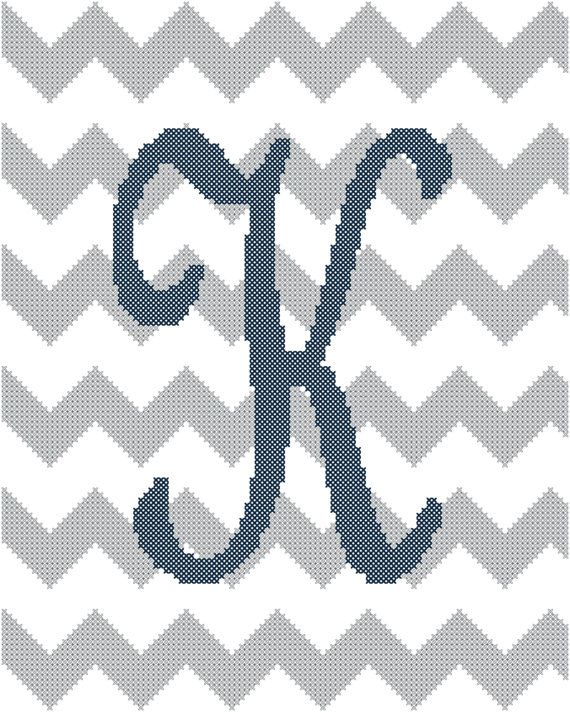 Listing Cross Stitch Pattern Chevron Background
