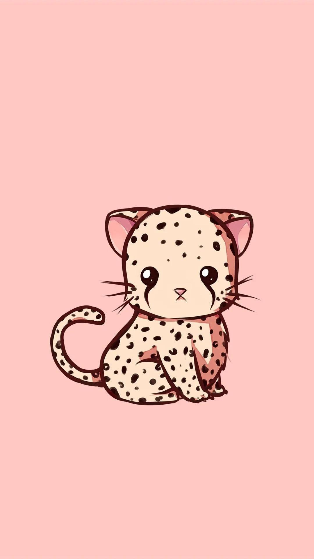 Download Super Cute Kawaii Baby Cheetah Wallpaper