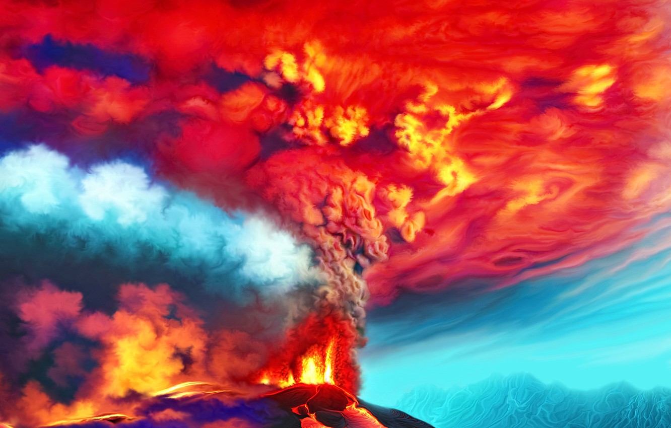 Wallpaper Nature The Volcano Art Eruption Lava Nina Vels