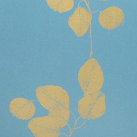 Jocelyn Warner Wallpaper Leaf Turquoise Gold