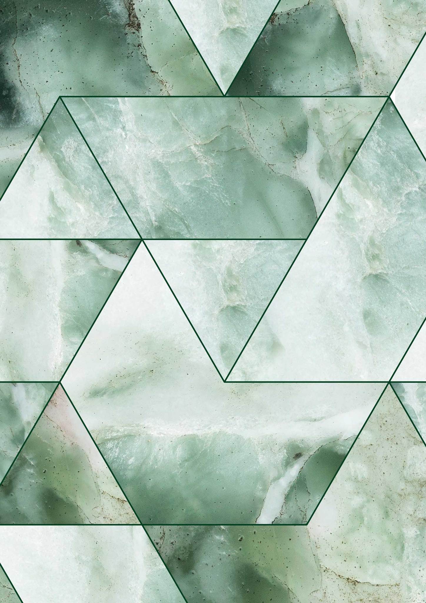 Marble Mosaic Wallpaper In Green By Kek Amsterdam Burke Decor