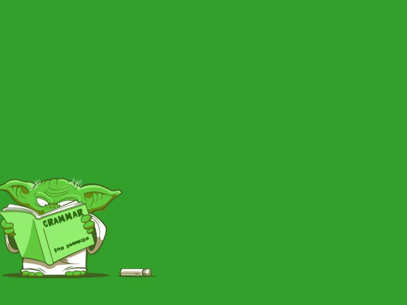 funny yoda green background desktop 1440x900 wallpaper 376162jpg