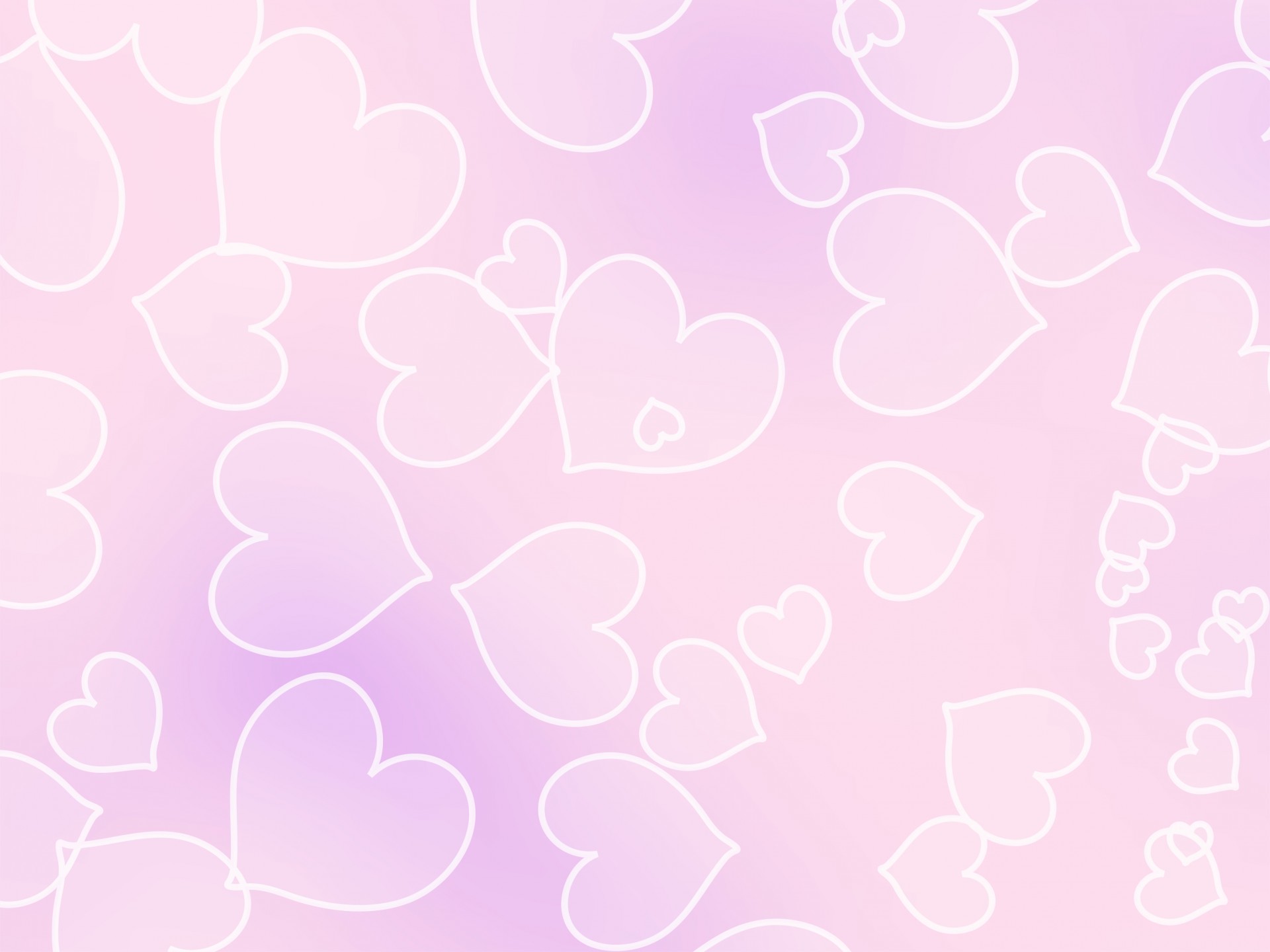 Soft pink background with white heart outlines, creating a romantic and dreamy atmosphere