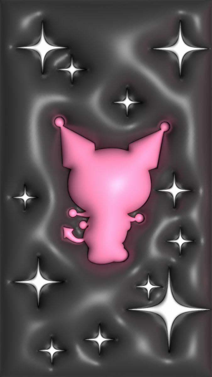 Pink Kuromi Wallpaper In Hello Kitty iPhone