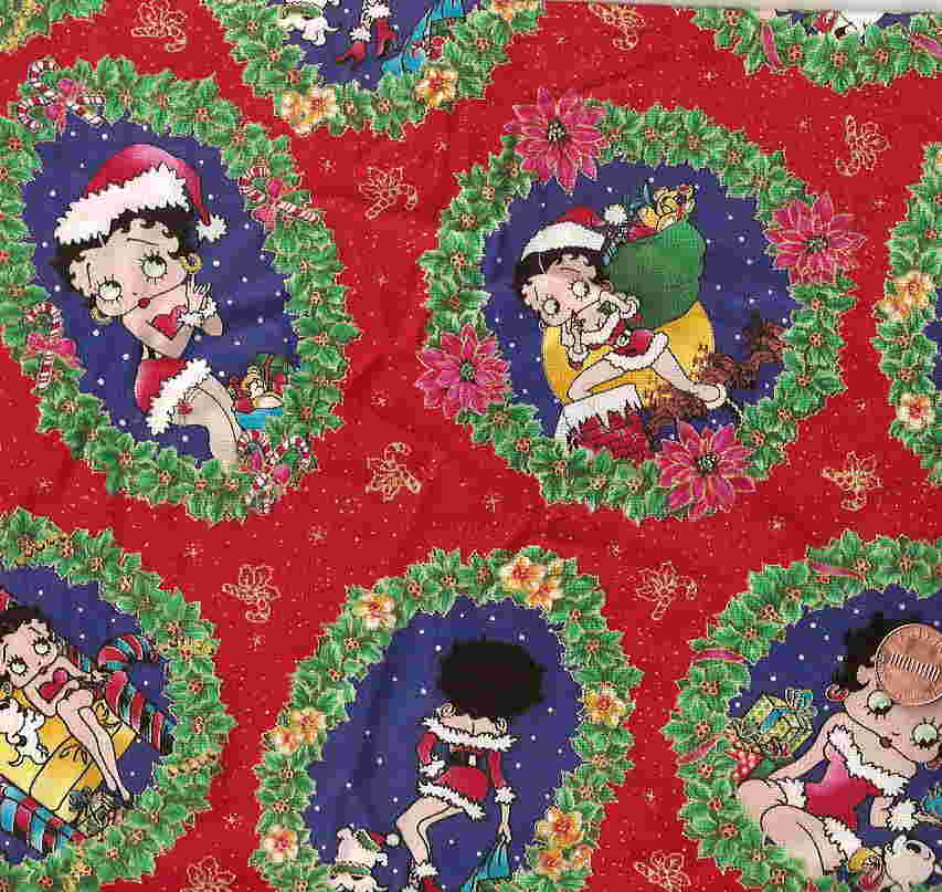 Betty Boop Christmas Wallpaper Grasscloth