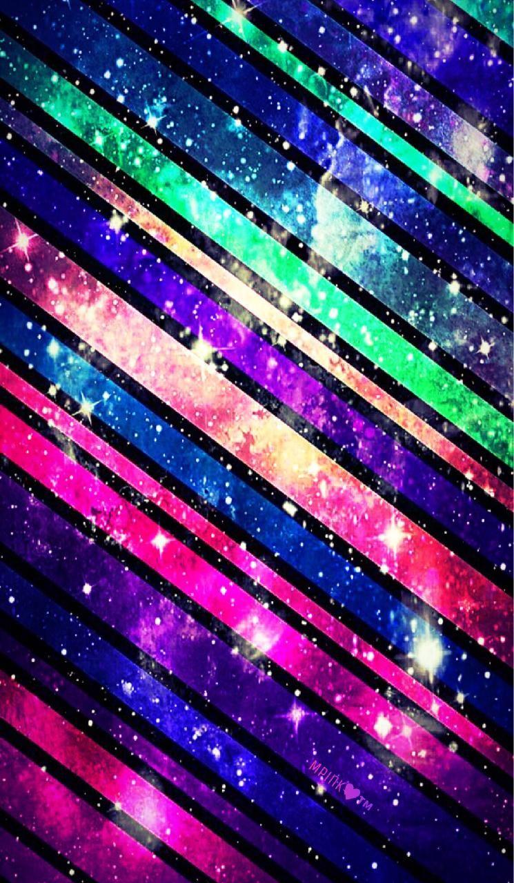 Rainbow Stripes Galaxy Wallpaper Androidwallpaper