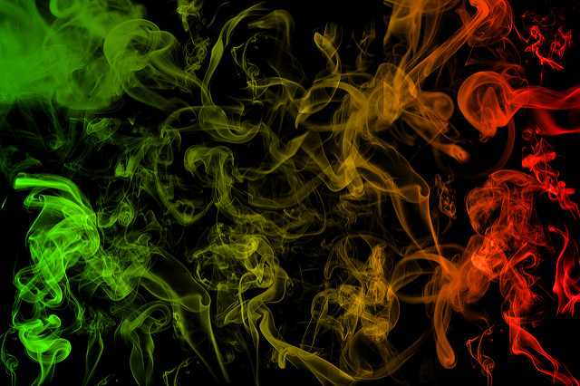Rasta Colored Smoke Background Rastafarian Wallpaper