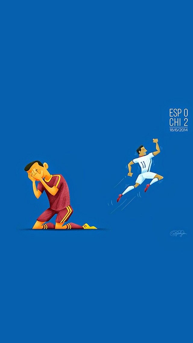 Adios Espana Worldcup Football Cartoon Fanart iPhone Wallpaper