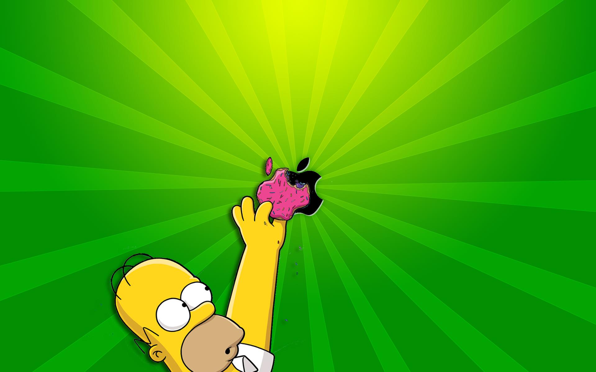 Homer Simpson Apple Wallpaper HD Desktop 4k
