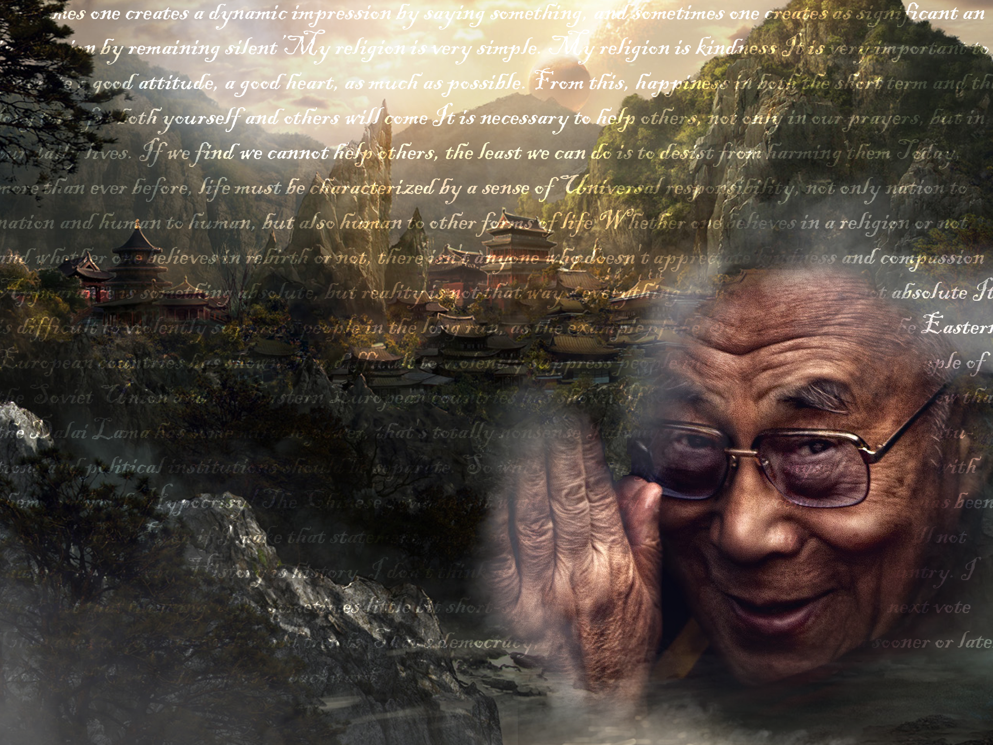 Dalai Lama iPad Wallpaper By Bradsdesigns