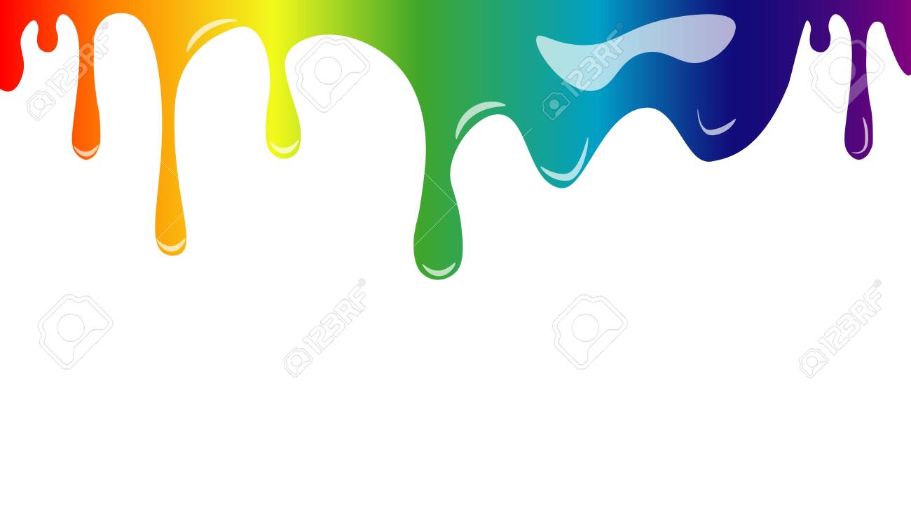 Paint Colorful Color Dripping Droping Background Vector