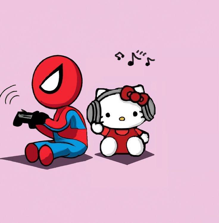 Hello Kitty Spiderman In Rooms