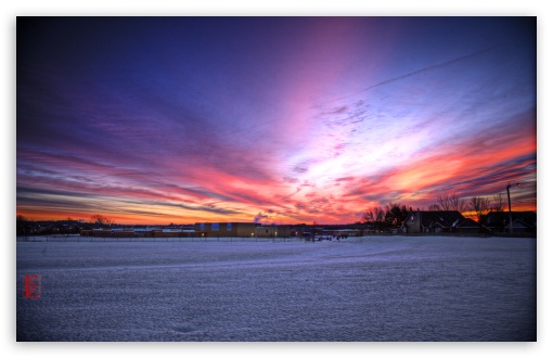 Winter Sunrise HD Desktop Wallpaper Widescreen High Definition
