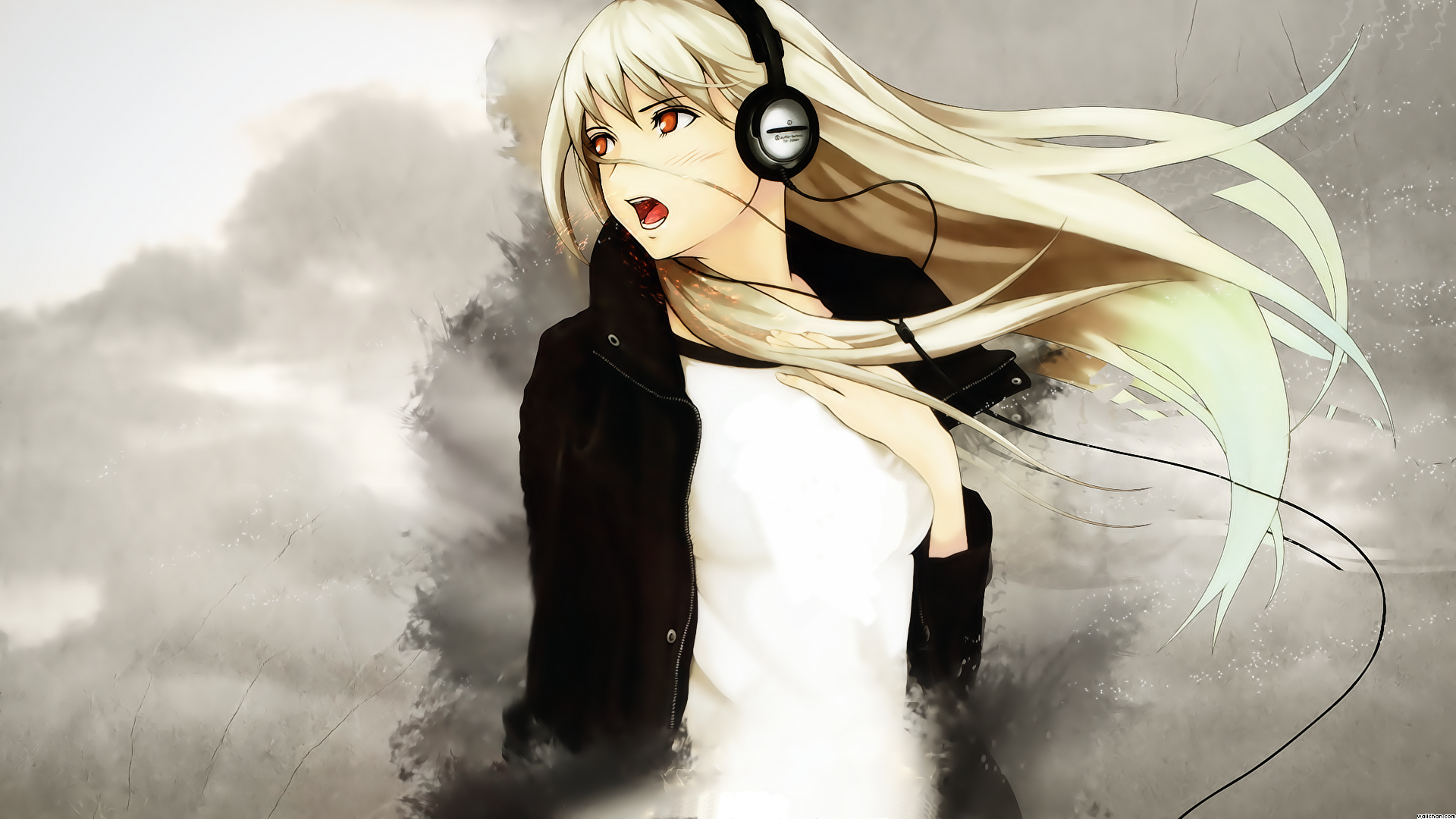 Anime Girl Music Wallpaper Image Wallpaperlepi