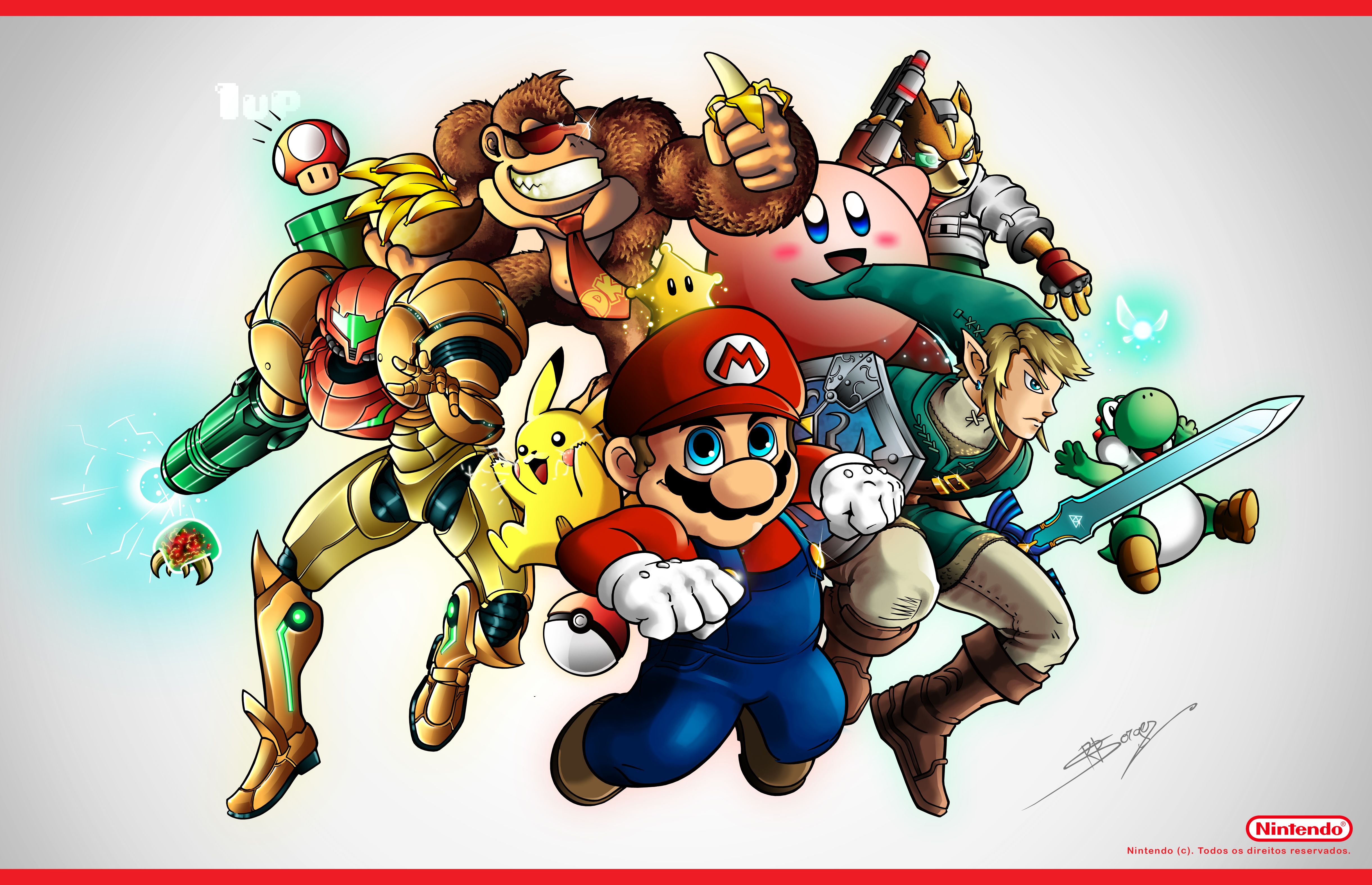 Large HD Super Smash Bros Wallpaper Nintendo Art