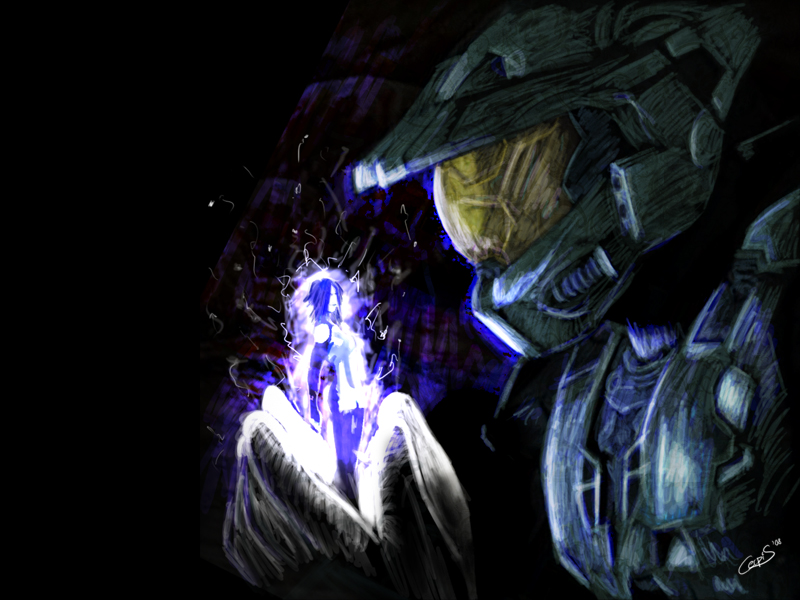 Cortana And Master Chief Wallpaper Leave It To Deviantart Find
