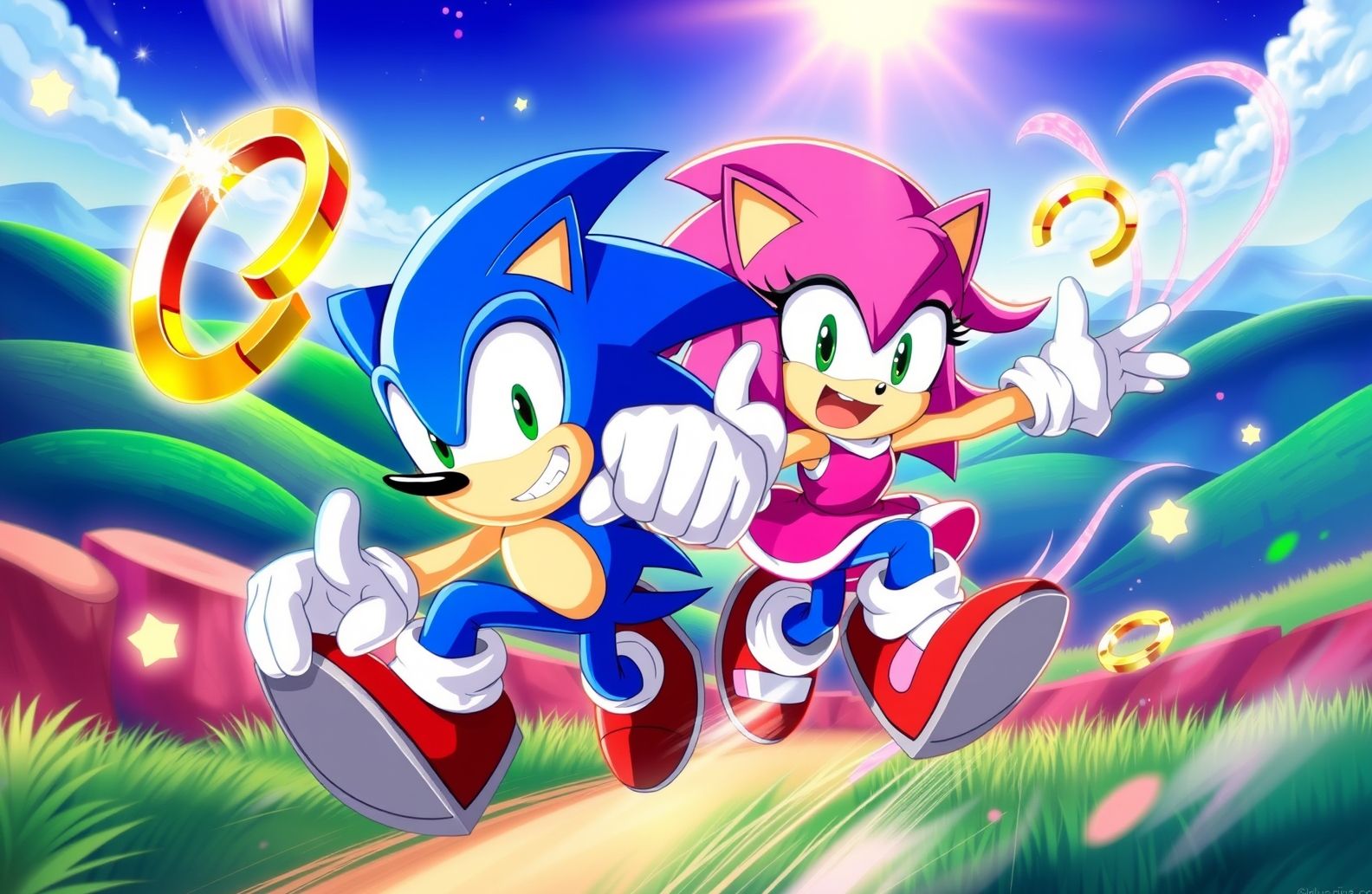 Sonic And Amy Wallpaper