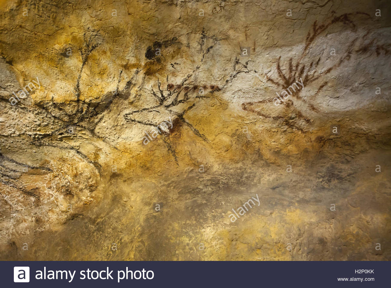 Frieze Of Swimming Deer Replica The Palaeolithic Cave Painting