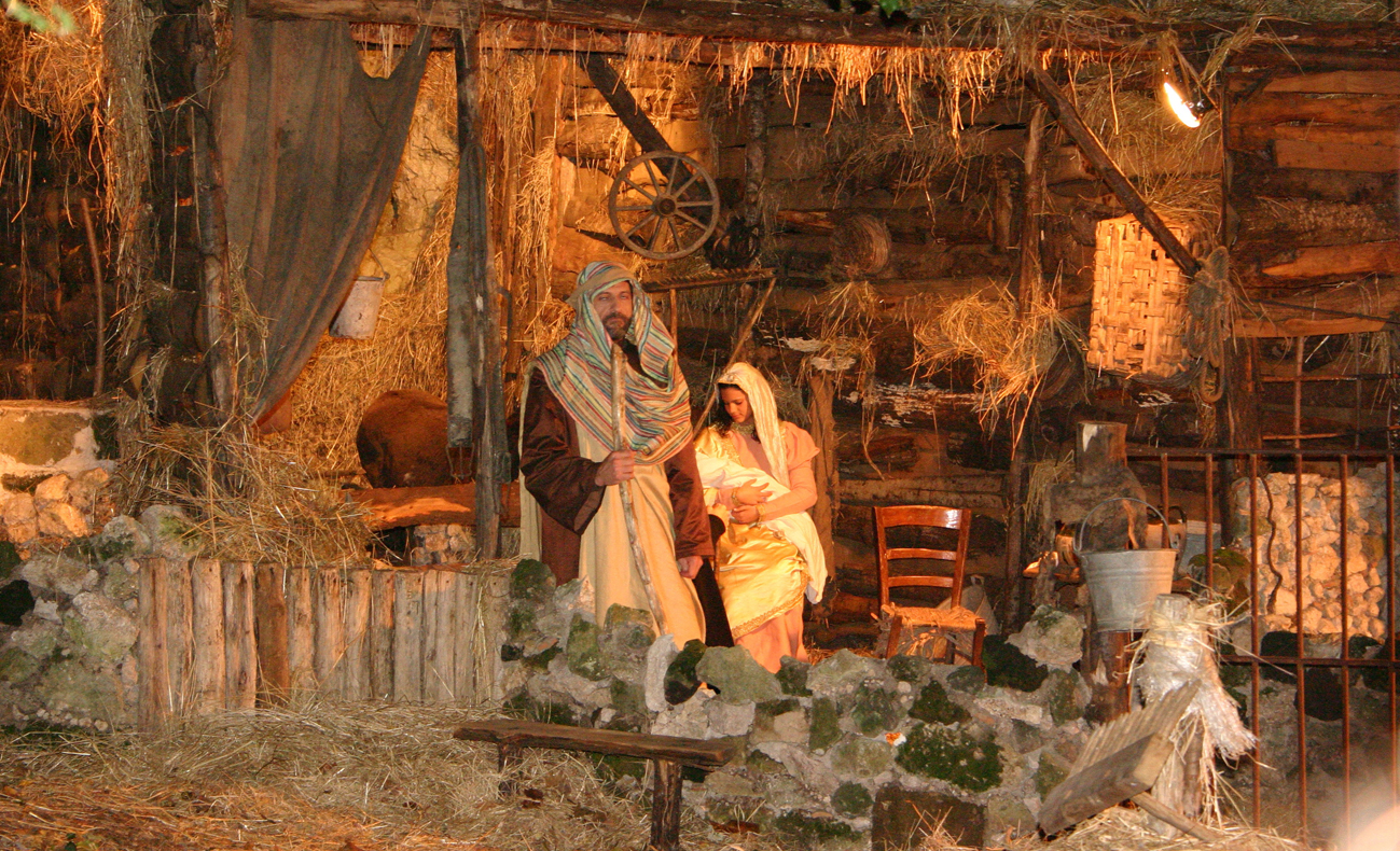 Scene Crib Presepe Cr Che Jesus Italy Love Christmascard