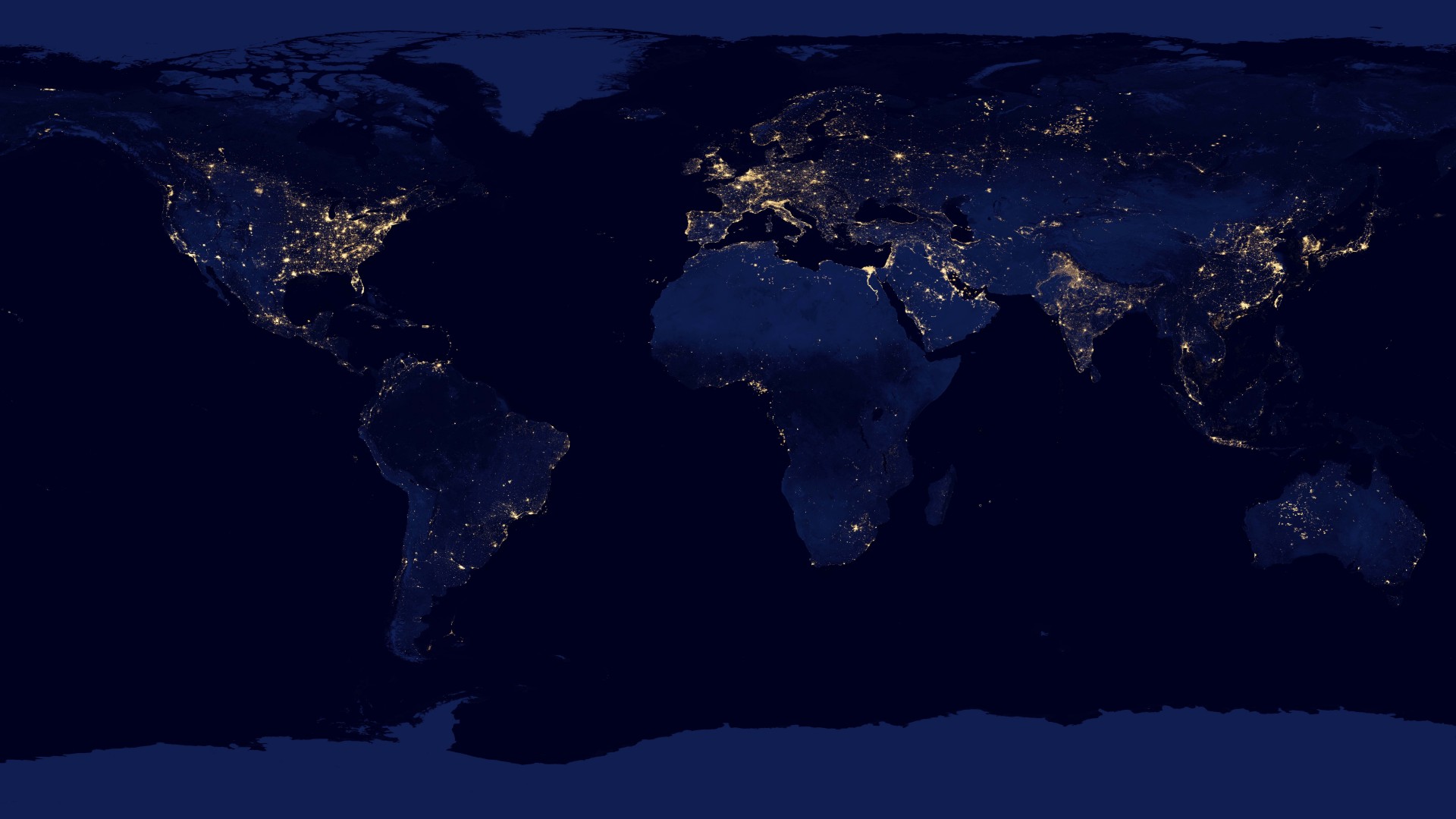 Wallpaper Night Earth Pla Map Nasa Lights At