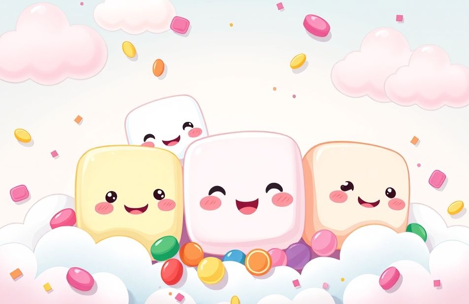 Cute Marshmallow Wallpaper