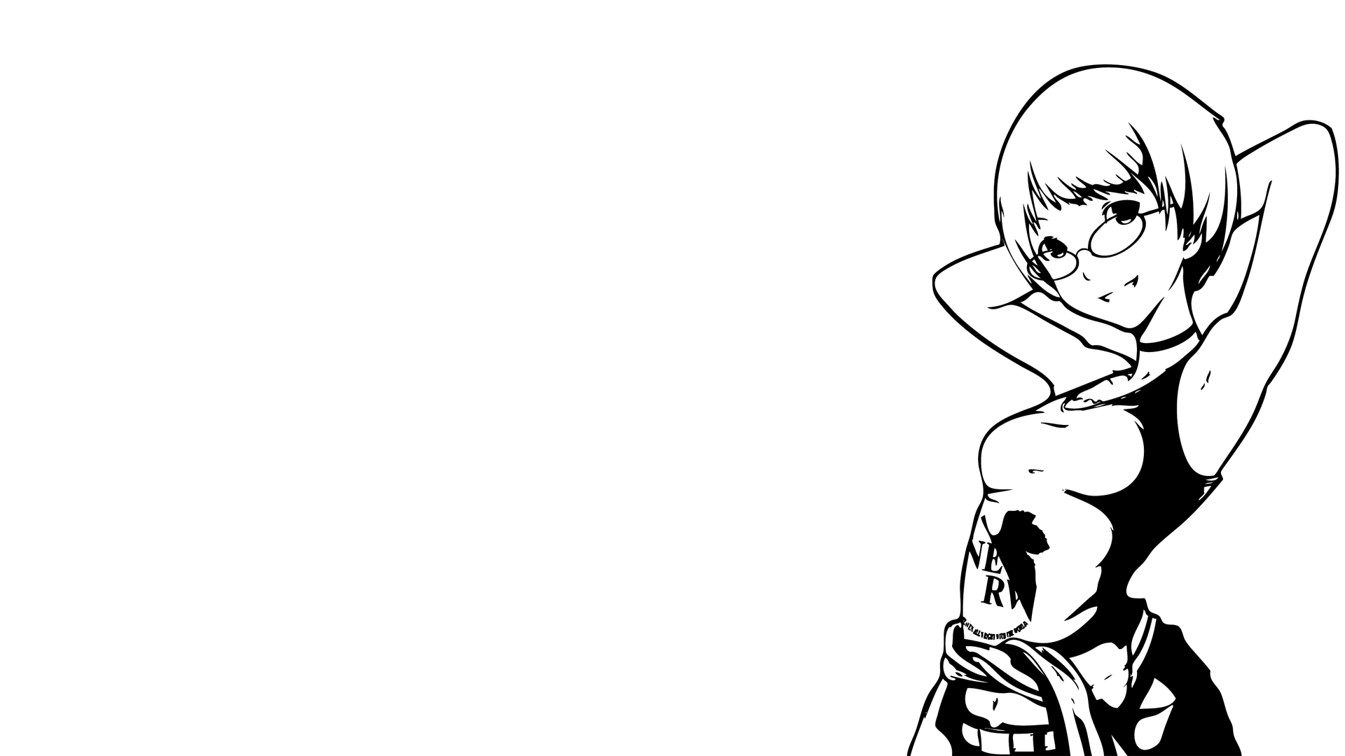 Persona Series Simple Background Anime Girls Satonaka HD Wallpaper