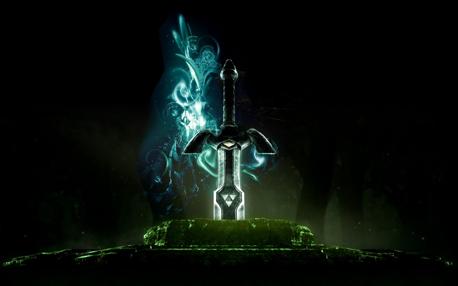Sword The Legend Of Zelda Skyward Logo Con Nubes