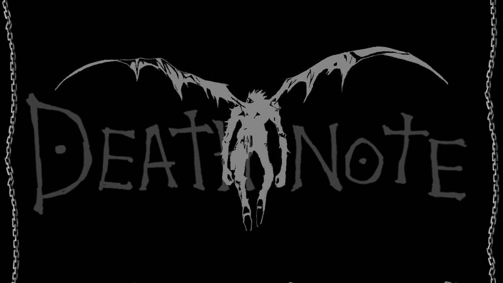 Death Note Aesthetic With Gray Silhouette Wallpaper