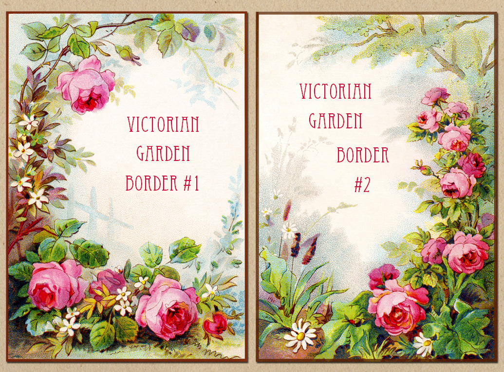 Border Flowers In A Victorian Cottage Garden Gift Tag Of
