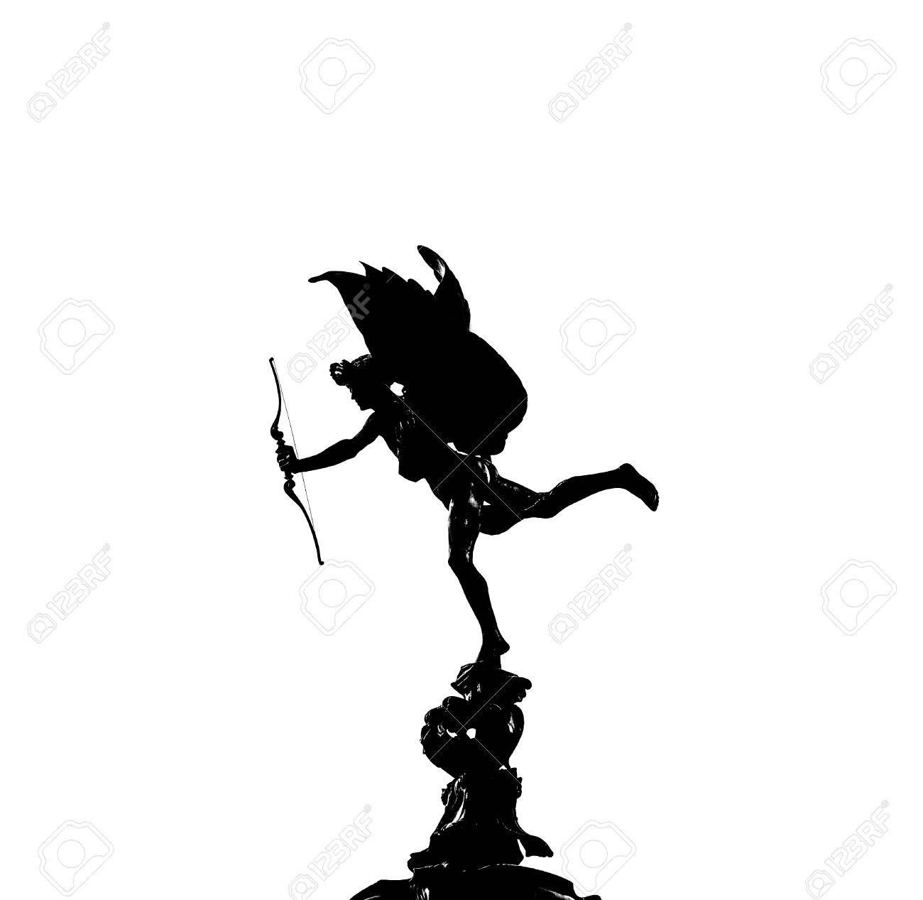 Eros Statue On White Background Stock Photo Picture And Royalty